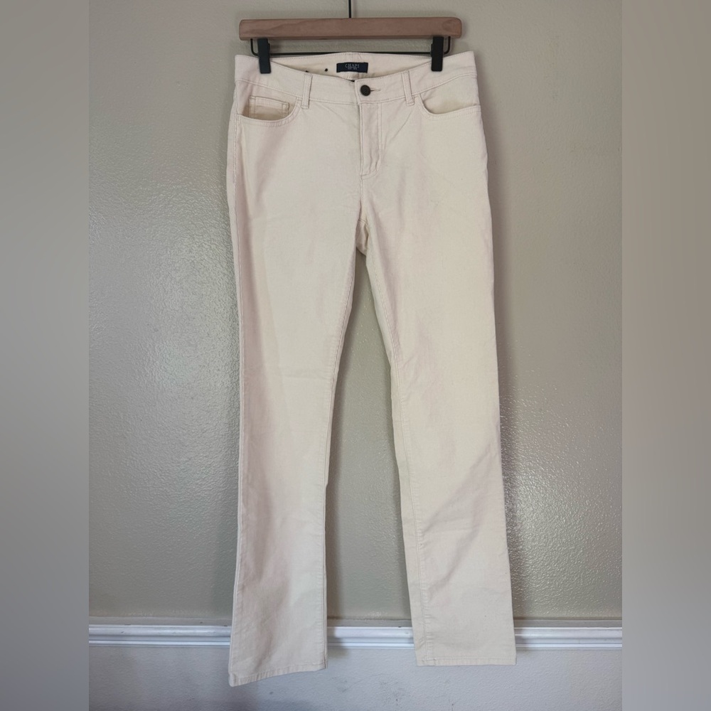 Chaps Women's Cream Straight Leg Corduroy Jeans